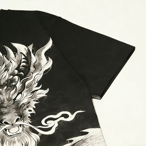 T-shirt Homme Oversize Épais en Coton 100% Toile Imprimé Graphique Streetwear Décontracté Ample XL - Product Image 4