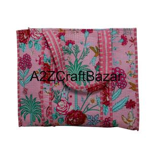 Sac fourre-tout en coton matelassé pour femmes, écologique, grand format, imprimé à la main, style bohème rayé, pour le transport quotidien, exposition - Product Image 6