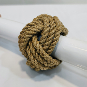 Anneau de serviette en jute naturel 2026, porte-serviettes en corde brune fait main de qualité supérieure pour l'élégance des mariages et des fêtes - Product Image 1