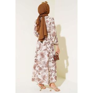 ชุดผ้าลินินลายใบไม้สีน้ำตาล - Product Image 3