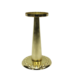 Elegant Set of 3 Iron & Wood <b>Candle</b> Pillar Holder Gold Color <b>Large</b> Size Taper <b>Candle</b> Stands for Wedding & Home Decoration - Product Image 6