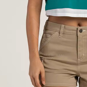 Shorts cargo décontractés pour femmes, taille haute, respirants, 100% coton, séchage rapide, écologiques, avec passants de ceinture élastiques pour le voyage - Product Image 5