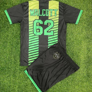 100% Polyester conception de sublimation personnalisée vêtements de sport respirant à manches courtes maillot de football uniformes de football pour hommes - Product Image 2