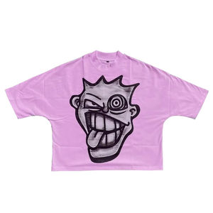 Custom Acid Wash Heavyweight Distressed 100% algodón 250 Gsm Cropped Boxy Fit camiseta de gran tamaño Boxy Drop Shoulder camiseta - Product Image 1