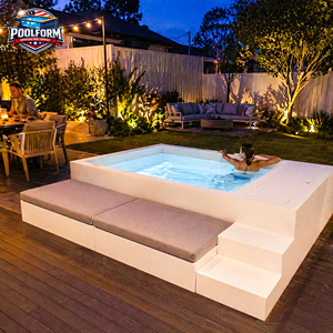 Ready Buy Fiberglass Above Ground Outdoor Plunge <b>Pool</b> with UV & Corrosion Resistant Features water fun <b>pools</b> - Product Image 2