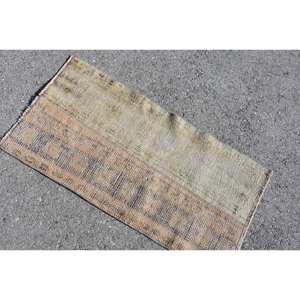 Rústico Beige Marrón 1,7X3,2 pies Alfombra de lana Hecho a mano Área grande Alfombra turca Látex para pasillo Rectángulo Alfombra de habitación abstracta - Product Image 4