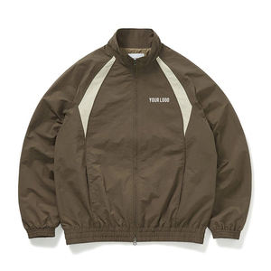 Veste coupe-vent en nylon léger pour femmes, col montant en toile recadrée personnalisée, veste vierge imperméable zippée de style rue haute - Product Image 1