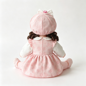 Customized musical reborn plush <b>doll</b>, vintage cottage rag <b>doll</b>, knit cardigan <b>doll</b>, singing <b>play</b> <b>doll</b>,kids collectible toy gift - Product Image 4