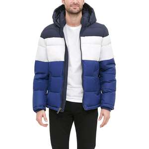 Chaqueta acolchada frontal con cremallera suelta con revestimiento sólido formal de invierno para hombre Servicio OEM - Product Image 4