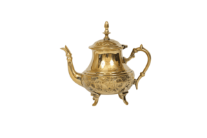 Tetera redonda de metal dorado arte indio Villa latón tetera para hotel tetera de latón tetera con asa latón grabado diseño de lujo - Product Image 6