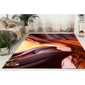 Tapis imprimé paysage de canyon, tapis fin, photographie de canyon d'antilope, tapis doux non tissé - Product Image 1