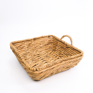 Plateaux tressés pour cadeau de pendaison de crémaillère, plateau en jacinthe d'eau de haute qualité, conteneur, organisateur d'affichage de pièce - Product Image 5