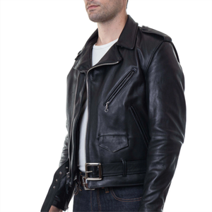 Chaquetas de cuero a la moda para hombre, diseño personalizado, estilo Bomber & Moto, prendas de vestir exteriores de invierno, suministro de cuero auténtico de fábrica OEM ODM - Product Image 4