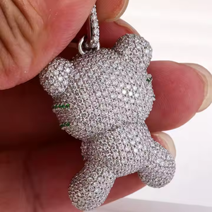 Colgante y Dije de Moissanita con Diseño de Tigre de Dibujos Animados, Estilo Hip Hop, Personalizado y Adorable, de Plata 925, Accesorio de Moda - Product Image 3