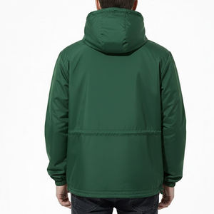 Veste coupe-vent de travail d'extérieur à capuche avec logo sur le devant pour homme - Hiver, résistante, imperméable, respirante, épaisseur standard - Product Image 2