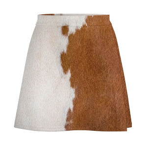 High Street Fashion Cintura elástica Mujeres Falda de cuero de vaca Impresión personalizada de alta calidad Mujeres Falda de cuero de vaca - Product Image 1