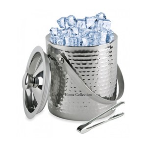 Stainless Steel Metal Handmade Ice Bucket and Wine Chiller Tabletop Designer Fancy Look Beverages Tubs Round Shape for Bar & <b>Pub</b> - Product Image 2