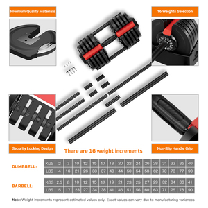 Mancuerna Ajustable 2 en 1 Xdumbbell D7060 2026, <span class=keywords><strong>40</strong></span> <span class=keywords><strong>Kg</strong></span>/90 Libras, 16 Incrementos de Peso, Nylon+Acero+ABS+PP - Product Image 3