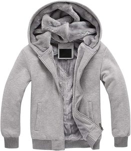 Sudaderas con capucha y cremallera para mujer, forradas de lana, estampadas, cálidas para invierno - Product Image 3