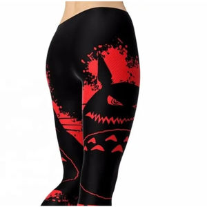 Mallas de mujer de cintura alta mallas dobles mallas sin costuras con tela personalizada - Product Image 6