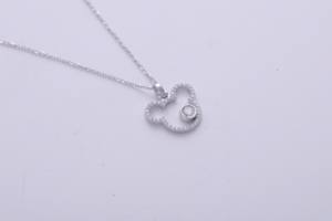 Pendentif Charme Tête de Souris Cartoon à la Mode, Micro-Pavé de Diamants de Laboratoire, en Or Jaune/Blanc et Rose 9K - Product Image 3