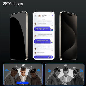 Couverture complète Anti Spy Anti Peep 28 degrés Premum Privacy Protecteur d'écran en verre trempé pour iPhone X 11 12 13 14 15 16 17 Pro <span class=keywords><strong>Max</strong></span> - Product Image 3