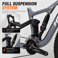 Vélo de montagne à suspension intégrale 27,5/29 pouces en alliage d'aluminium 10 vitesses Frein à disque hydraulique M4100 Axe traversant Trail MTB