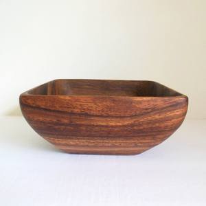 Ensaladera de madera de nogal, Ensaladera de madera de bambú, Ensaladera de madera con vetas naturales de HAND MADE CRAFT - Product Image 1