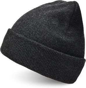 Gorro de invierno de punto acanalado elegante, gorro transpirable elástico para trabajos al aire libre, viajes y actividades en climas fríos - Product Image 1