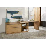 Modern <b>Solid</b> <b>Wood</b> Rectangular Executive <b>Desk</b> for Home Office Study - Product Image 2