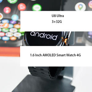 Relógio Inteligente Android <span class=keywords><strong>Watch</strong></span> 5G <span class=keywords><strong>U8</strong></span> Ultra Tela AMOLED de 1.6 Polegadas 4G 3GB+32GB Chamada BT Versão Global para Homens 2025 - Product Image 1