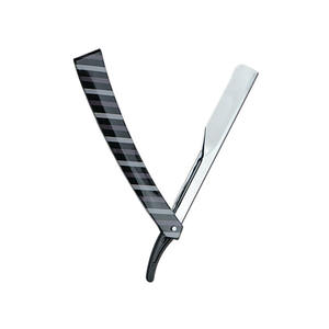 Navaja de Afeitar Profesional Negra para Barba, Cuchillas de un Solo Filo, Acero con Alto Contenido de Carbono, Sistema de Cuchillas Reemplazables para Cara/Cuerpo - Product Image 1