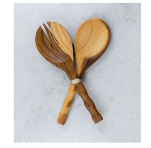 Nouvel ensemble d'ustensiles à salade écologiques en résine, compatibles lave-vaisselle, pour la cuisine domestique, 11 pouces, design moderne, fabriqué en Inde - Product Image 3