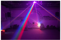 Neue UFO-Raumschiff-LED 4-Augen-Pilz-Laserlicht RGBW & Weiß Disco-Kugel mit Bewegungskopffunktion für Hotel-DJ-Partys