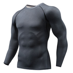 Camiseta Deportiva de Compresión de Manga Larga para Hombre, Nueva Colección 2025, para Gimnasio, Culturismo, Running, 100% Poliéster, Ropa de Gimnasia de Secado Rápido - Product Image 2