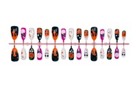 NBL-JX-239 Halloween 3D Ghost Pumpkin Lollipop Press on Nails Réutilisables Couverture Complète Faux Ongles Doux Gothique 30 Pièces
