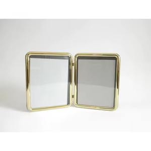 Metal Square Designer Photo <b>Frame</b> <b>Gold</b> Color Shiny Plating Durable Eco-Friendly Modern Tabletop Photo Album Accessories - Product Image 1