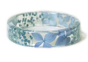 Bracelet jonc fleur en résine de style ange ÉLÉGANT-Bijoux de mode peints à la main imperméables - Product Image 6