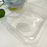 Op maat gemaakte PET/PE voedseltray voor noedels, kip, rundvlees verpakkingen. Transparante thermgevormde plastic tray voor vers vlees en maaltijdverpakkingen.