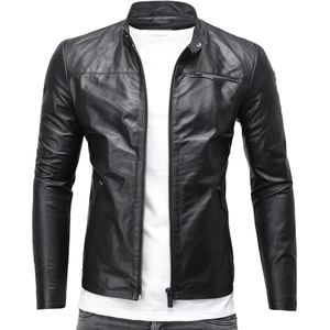 Chaqueta de Motociclista para Hombre, Hecha a Mano con Cuero de Oveja de Primera Calidad, con Acabado Encerado, Duradera, Suave al Tacto y con un Estilo Clásico para la Carretera - Product Image 4