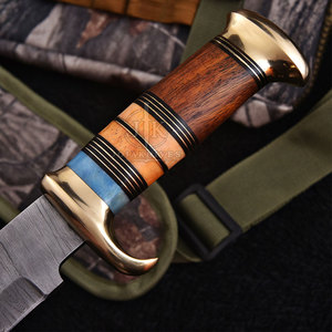 Couteaux de chasse OEM de haute qualité avec manche en bois, nouveau style et design, lame en acier inoxydable à pointe tombante et bord droit, par les meilleurs fabricants - Product Image 6