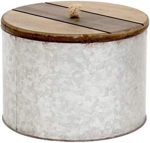 Attractive Red Galvanized <b>Metal</b> <b>Storage</b> Containers with Lids Perfect <b>for</b> Kitchenware Organization and <b>Storage</b> Kitchen Usage - Product Image 3