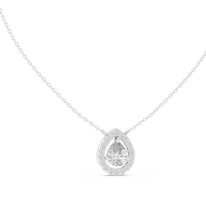 Joyas 18K Collar con colgante de diamante en forma de lágrima de lujo para mujer - Product Image 4