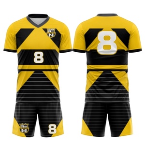 Uniformes de football de haute qualité 100% coton, maillots de football en gros, logo personnalisable, respirabilité, imperméable, deux pièces pour hommes - Product Image 4