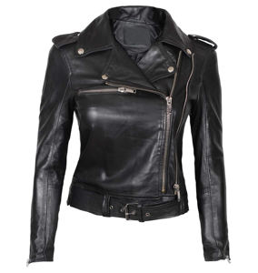 Vestes en cuir véritable confortables de la meilleure qualité à vendre Veste en cuir d'hiver respirante imprimée de logo sur mesure pour femmes - Product Image 2