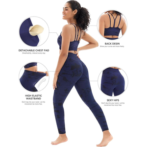 Alta fabricación Mujeres Gimnasio Venta directa de fábrica Alta calidad Impresión personalizada Peso ligero Mujeres Yoga Set Leggings - Product Image 2