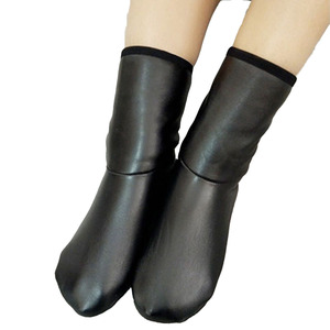 Wholesale Cheap Rates Custom made Unisex Leather <b>Socks</b> with Zipper | Original leather <b>winter</b> season warm leather <b>socks</b> - Product Image 4