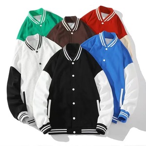 New Fashion Varsity <b>Jacket</b> for <b>Men</b> Women Quality Baseball Sports Coat with Patchwork Button Design <b>Light</b> Fabric XL Size Winter - Product Image 1