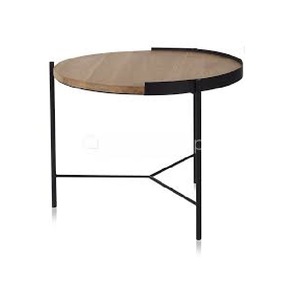 Mesa de café y té de metal y madera de tendencia industrial Diseño moderno Sala de estar Tamaño personalizado Forma Color Usos en el hogar Hotel - Product Image 4