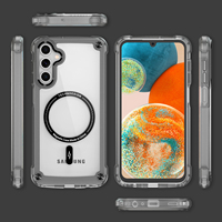 Coque arrière légère et magnétique en TPU+Acrylique semi-transparente antichoc au design populaire, couleur unie, boutons électroplaqués pour A15